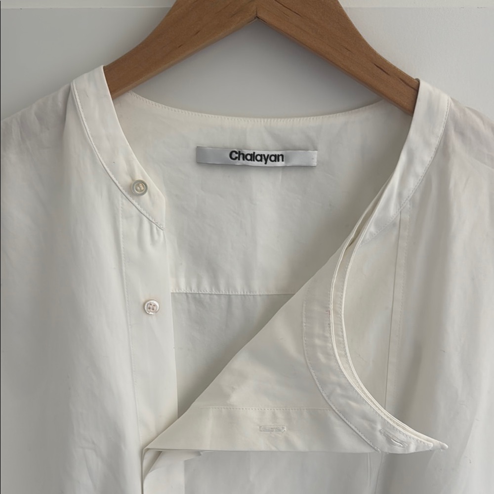Chalayan 100% Cotton “Made in England” White Women's Blouse - Size 46